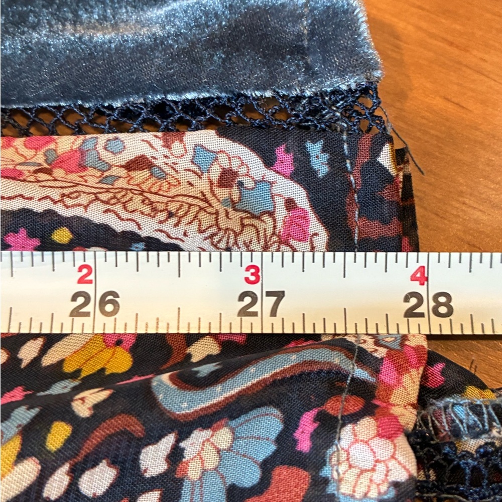 POL Velvet Navy and Pink Paisley Tunic - Picture 10 of 10